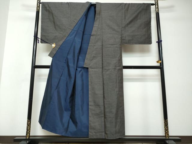 平和屋着物●男性　本場大島紬　亀甲柄　正絹　逸品　DABI2920ud