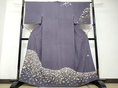 平和屋着物●夢一光　村上一光　訪問着　宝尽くし飛鶴花文　金彩　正絹　逸品　未使用　DABI2921ud