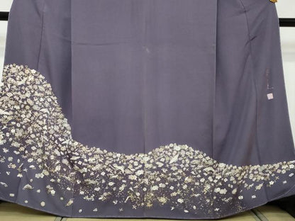 平和屋着物●夢一光　村上一光　訪問着　宝尽くし飛鶴花文　金彩　正絹　逸品　未使用　DABI2921ud