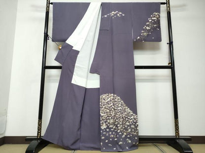 平和屋着物●夢一光　村上一光　訪問着　宝尽くし飛鶴花文　金彩　正絹　逸品　未使用　DABI2921ud