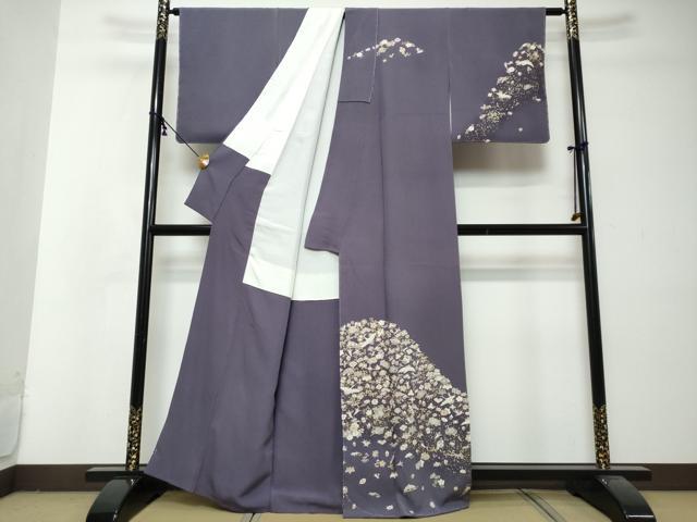 平和屋着物●夢一光　村上一光　訪問着　宝尽くし飛鶴花文　金彩　正絹　逸品　未使用　DABI2921ud