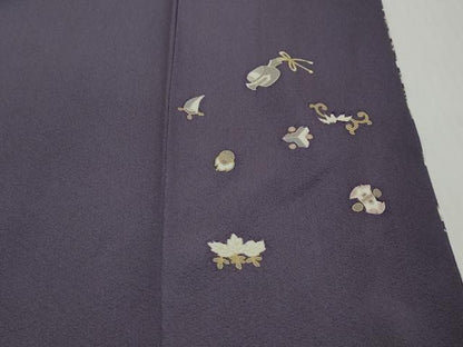 平和屋着物●夢一光　村上一光　訪問着　宝尽くし飛鶴花文　金彩　正絹　逸品　未使用　DABI2921ud