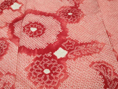 平和屋着物●豪華振袖　総絞り　花唐草文　正絹　逸品　DABI2924ud