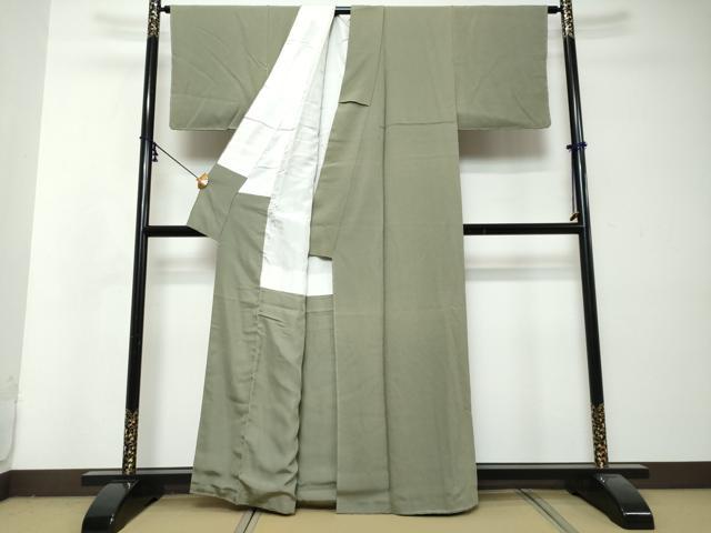 平和屋着物●ファッションデザイナー 花井幸子　色無地　岩井茶色　正絹　逸品　未使用　DABI2926ud