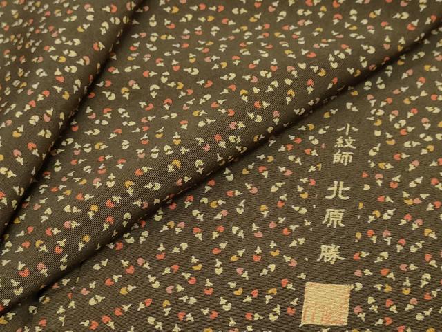 平和屋着物●北原勝　江戸小紋　成物　正絹　逸品　未使用　DABI2931ud