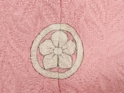 平和屋着物●上質な色無地　草花地紋　桃色　やまと誂製　正絹　逸品　未使用　DABI2933ud
