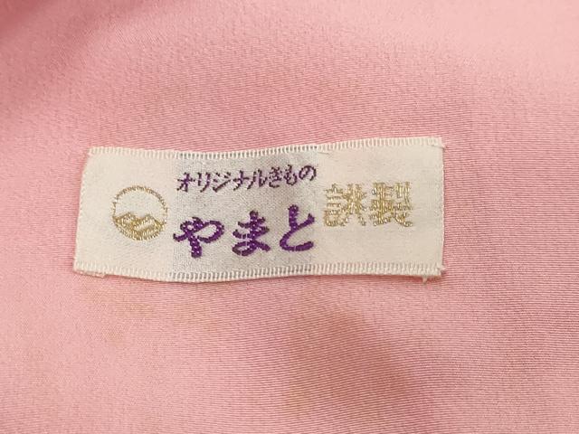 平和屋着物●上質な色無地　草花地紋　桃色　やまと誂製　正絹　逸品　未使用　DABI2933ud