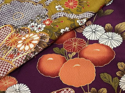 平和屋着物●豪華振袖　駒刺繍　草花文　金彩　正絹　逸品　DABI2935ud