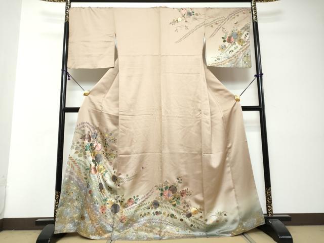 平和屋着物●訪問着　螺鈿　辻が花　暈し染め　金銀彩　正絹　逸品　DABI2942ud