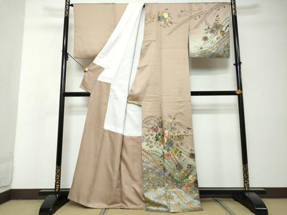 平和屋着物●訪問着　螺鈿　辻が花　暈し染め　金銀彩　正絹　逸品　DABI2942ud