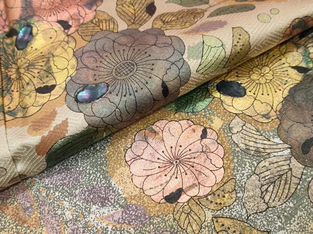 平和屋着物●訪問着　螺鈿　辻が花　暈し染め　金銀彩　正絹　逸品　DABI2942ud