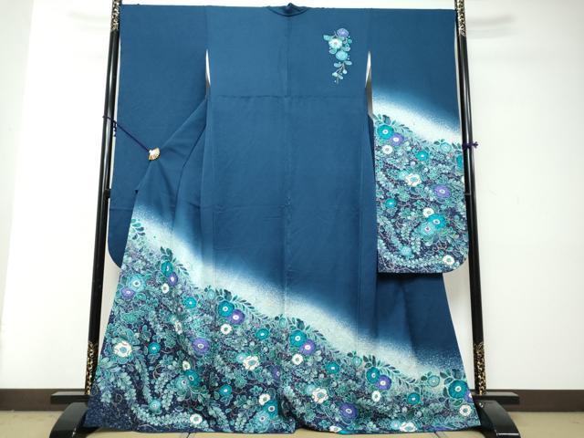平和屋着物●豪華振袖　作家物　辻が花　暈し染め　金彩　正絹　逸品　DABI2946ud
