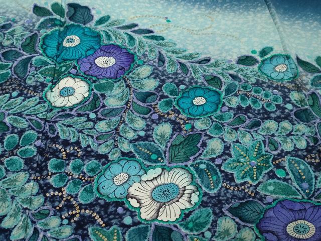 平和屋着物●豪華振袖　作家物　辻が花　暈し染め　金彩　正絹　逸品　DABI2946ud
