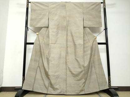 平和屋着物●青山みとも　紬　霞文　正絹　逸品　DABI2947ud