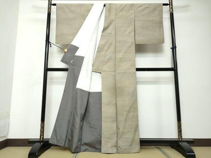 平和屋着物●青山みとも　紬　霞文　正絹　逸品　DABI2947ud