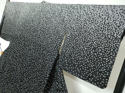 平和屋着物●訪問着　総絞り　刺繍　源氏香　黒地　金糸　正絹　逸品　DABI2950ud