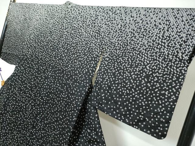 平和屋着物●訪問着　総絞り　刺繍　源氏香　黒地　金糸　正絹　逸品　DABI2950ud