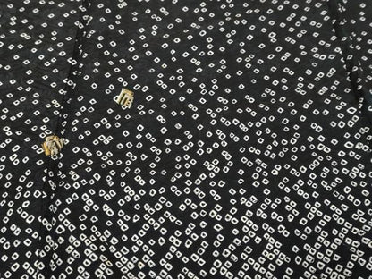 平和屋着物●訪問着　総絞り　刺繍　源氏香　黒地　金糸　正絹　逸品　DABI2950ud