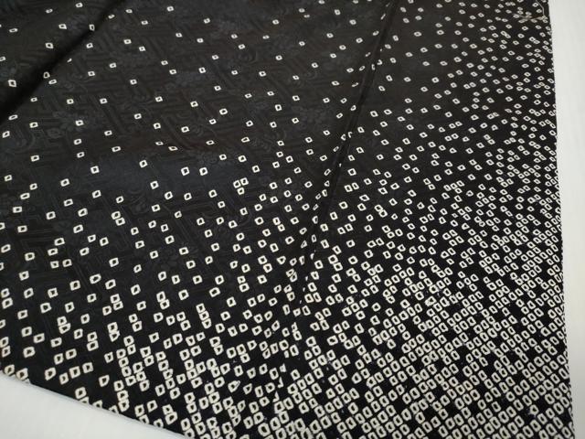 平和屋着物●訪問着　総絞り　刺繍　源氏香　黒地　金糸　正絹　逸品　DABI2950ud