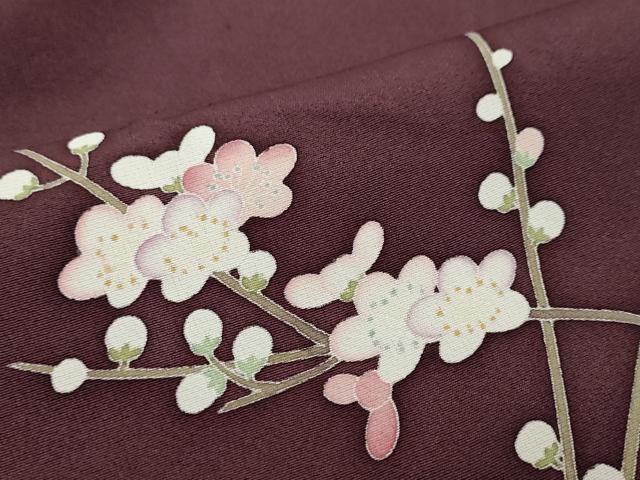 平和屋着物●訪問着　友禅　作家物　草花文　正絹　逸品　未使用　DABI2953ud