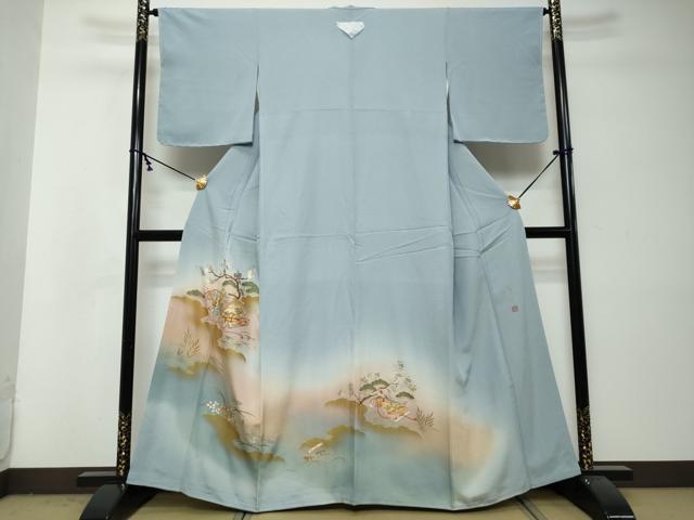 平和屋着物●豪華色留袖　作家物　刺繍　花鳥絵巻文　暈し染め　金彩　正絹　逸品　DABI2954ud