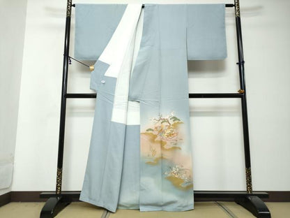 平和屋着物●豪華色留袖　作家物　刺繍　花鳥絵巻文　暈し染め　金彩　正絹　逸品　DABI2954ud