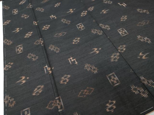平和屋着物●久留米絣　袷　綿　逸品　未使用　DABI2964ud