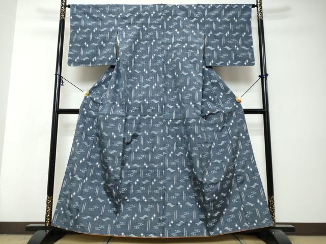 平和屋着物●本場琉球絣　紬　正絹　逸品　未使用　DABI2965ud