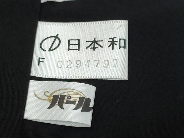 平和屋着物●伝統工芸師　服部光擴　江戸小紋　百柄　黒地　正絹　逸品　DABI2966ud