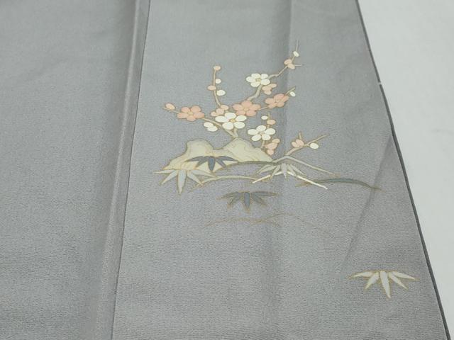 平和屋着物●訪問着　螺鈿　作家物　流水風景草花文　暈し染め　金彩　正絹　逸品　DABI2976ud