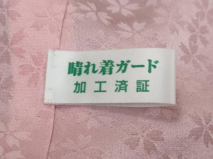 平和屋着物●豪華振袖　流水草花文　暈し染め　黒地　金彩　銀通し地　正絹　逸品　DABI2980ud