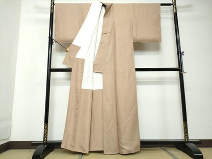 平和屋着物●江戸小紋　草木染　鮫小紋柄　反端付き　正絹　逸品　DABI2981ud