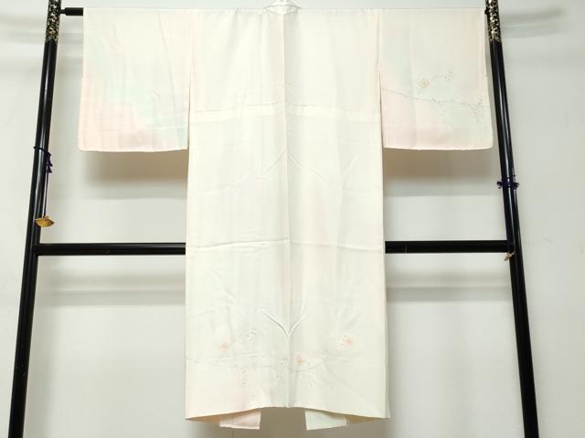 平和屋着物●長襦袢　袷　枝梅文　正絹　逸品　DABI2983ud