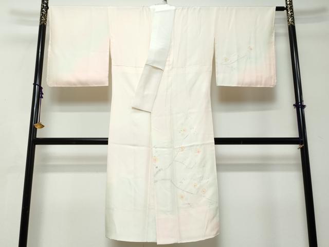 平和屋着物●長襦袢　袷　枝梅文　正絹　逸品　DABI2983ud