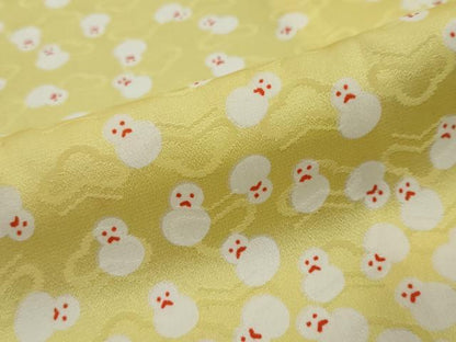 平和屋着物●長襦袢　無双仕立て　雪だるま　正絹　逸品　DABI2984ud