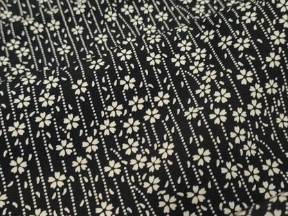 平和屋着物●訪問着　花鳥文　黒地　鈴乃屋扱い　正絹　逸品　DABI2990ud