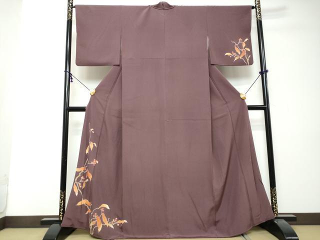 平和屋着物●訪問着　南天文　金彩　正絹　逸品　DABI2991ud