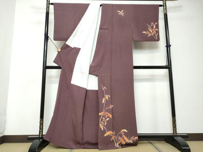 平和屋着物●訪問着　南天文　金彩　正絹　逸品　DABI2991ud