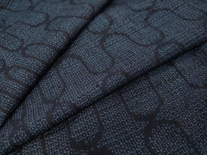 平和屋着物●結城紬　80亀甲　網目文様　正絹　逸品　DABI2992ud