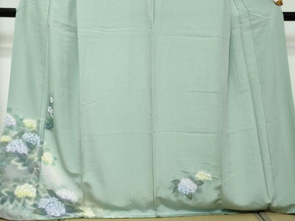 平和屋着物●訪問着　紫陽花　暈し染め　正絹　逸品　DABI2993ud