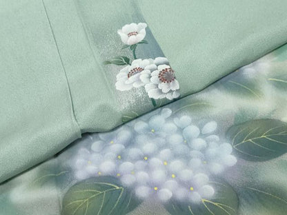 平和屋着物●訪問着　紫陽花　暈し染め　正絹　逸品　DABI2993ud