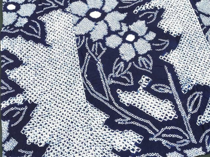 平和屋着物∴夏物　浴衣　有松鳴海絞り　枝花文　綿　逸品　DABI3001cd