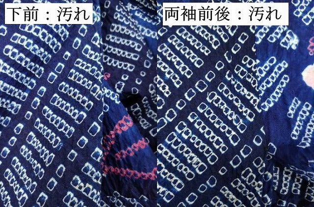 平和屋着物∴夏物　浴衣　有松鳴海絞り　枝花文　綿　逸品　DABI3003cd