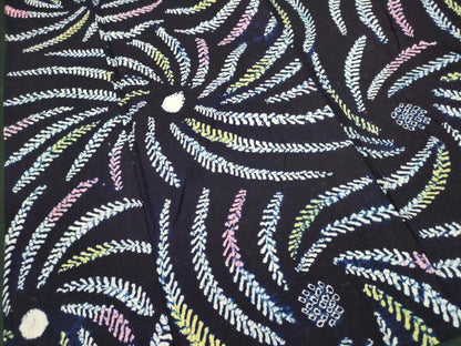 平和屋着物∴夏物　浴衣　有松鳴海絞り　舞花文　綿　逸品　DABI3013cd
