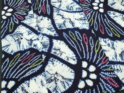 平和屋着物∴夏物　浴衣　有松鳴海絞り　草花文　綿　逸品　DABI3015cd