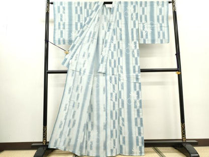 平和屋着物∴夏物　浴衣　トンボ　綿麻　逸品　DABI3016cd