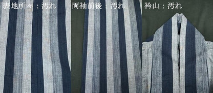 平和屋着物∴夏物　阿波しじら織　浴衣　間道　綿　逸品　DABI3018cd