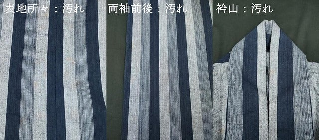 平和屋着物∴夏物　阿波しじら織　浴衣　間道　綿　逸品　DABI3018cd