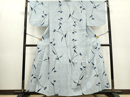 平和屋着物∴夏物　浴衣　草花文　綿　逸品　未使用　DABI3026cd