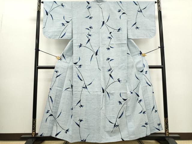 平和屋着物∴夏物　浴衣　草花文　綿　逸品　未使用　DABI3026cd